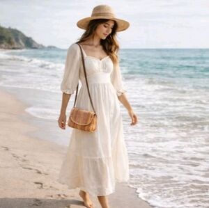 Crossbody Shoulder Straw Bag Pink Yellow Lined Hippie Boho Style Womens Purse